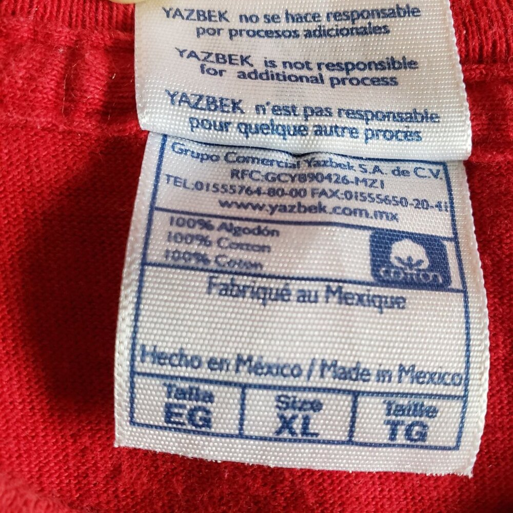 Cozumel Mexico T-Shirt Mens XL Red Cotton Stingray Graphic Souvenir Yazbek - Picture 5 of 5